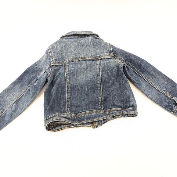 GAP Baby Girls Medium Wash Button Up Jean Jacket Size 4 Toddler - Picture 2 of 4